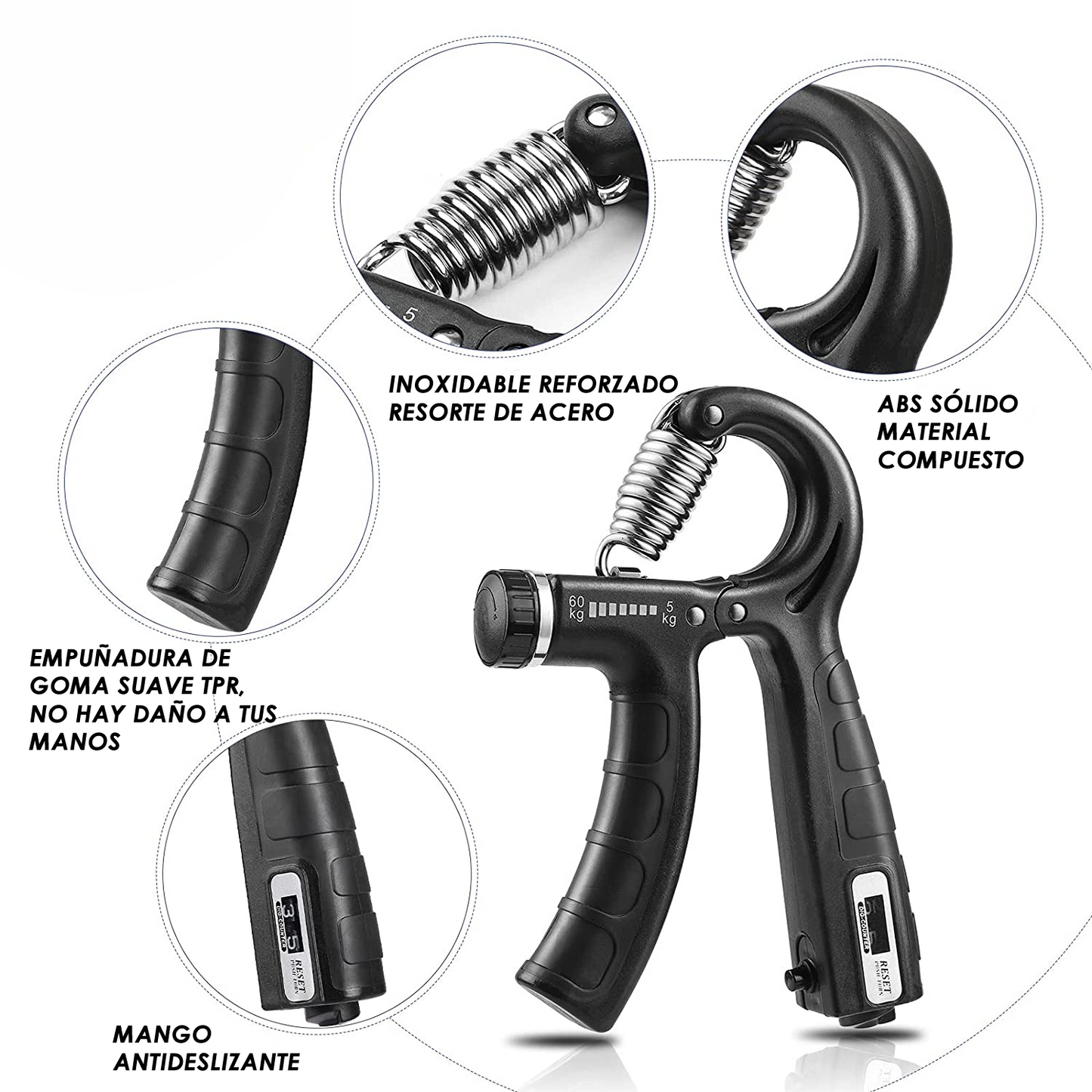 HandGrip® Ejercitador Antebrazo 60kg